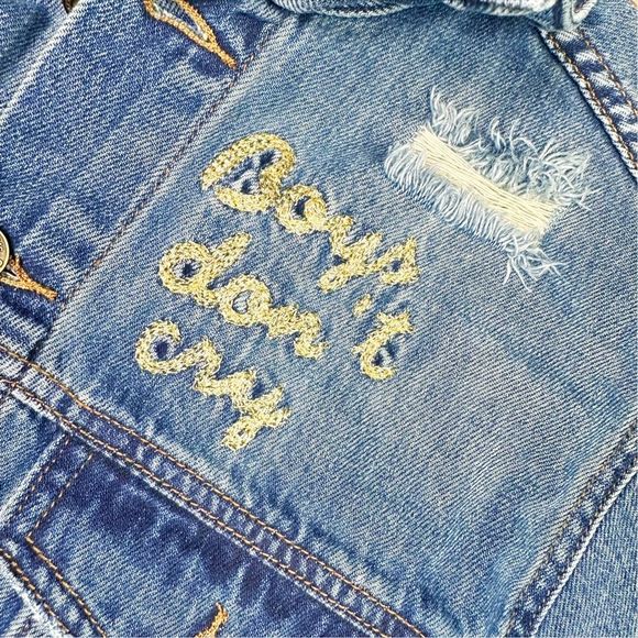 Sandrine Rose x Free People Boys Don’t Cry Denim Jacket - Size Small - Picture 3 of 6